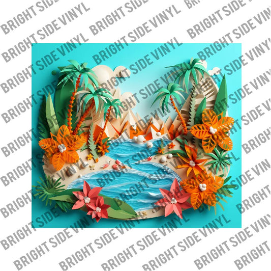 3D Summer Vibes Tumbler Wrap 8