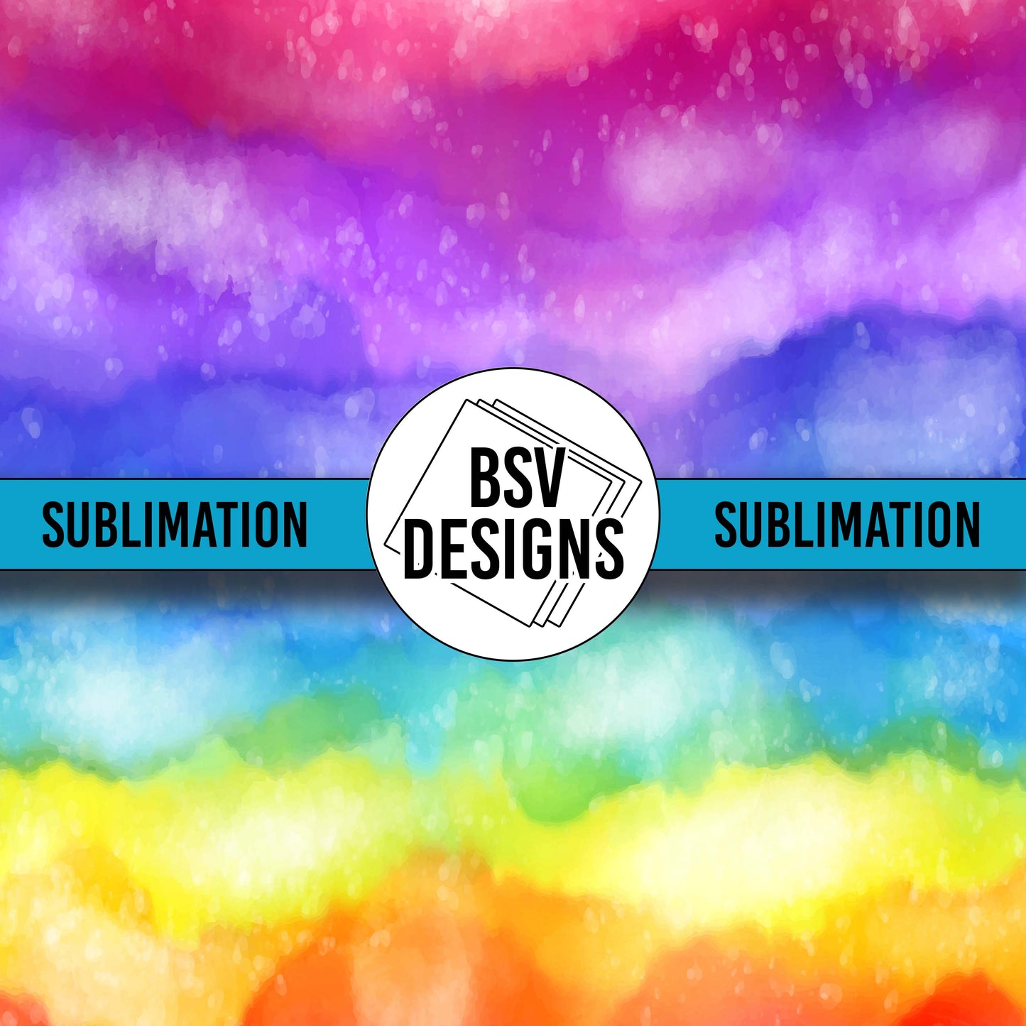 Watercolor Rainbow 2  Sublimation Sheet