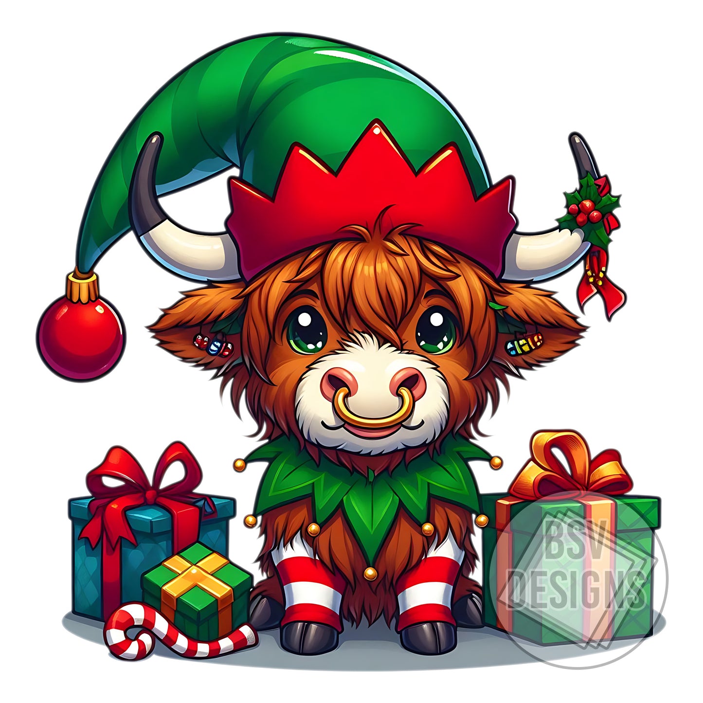 Elf Highland Cow Live Sale