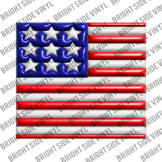 Puffy USA Flag Tumbler Wrap