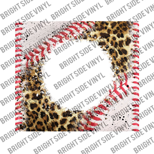 Leopard Baseball Bleach Spot Tumbler Wrap