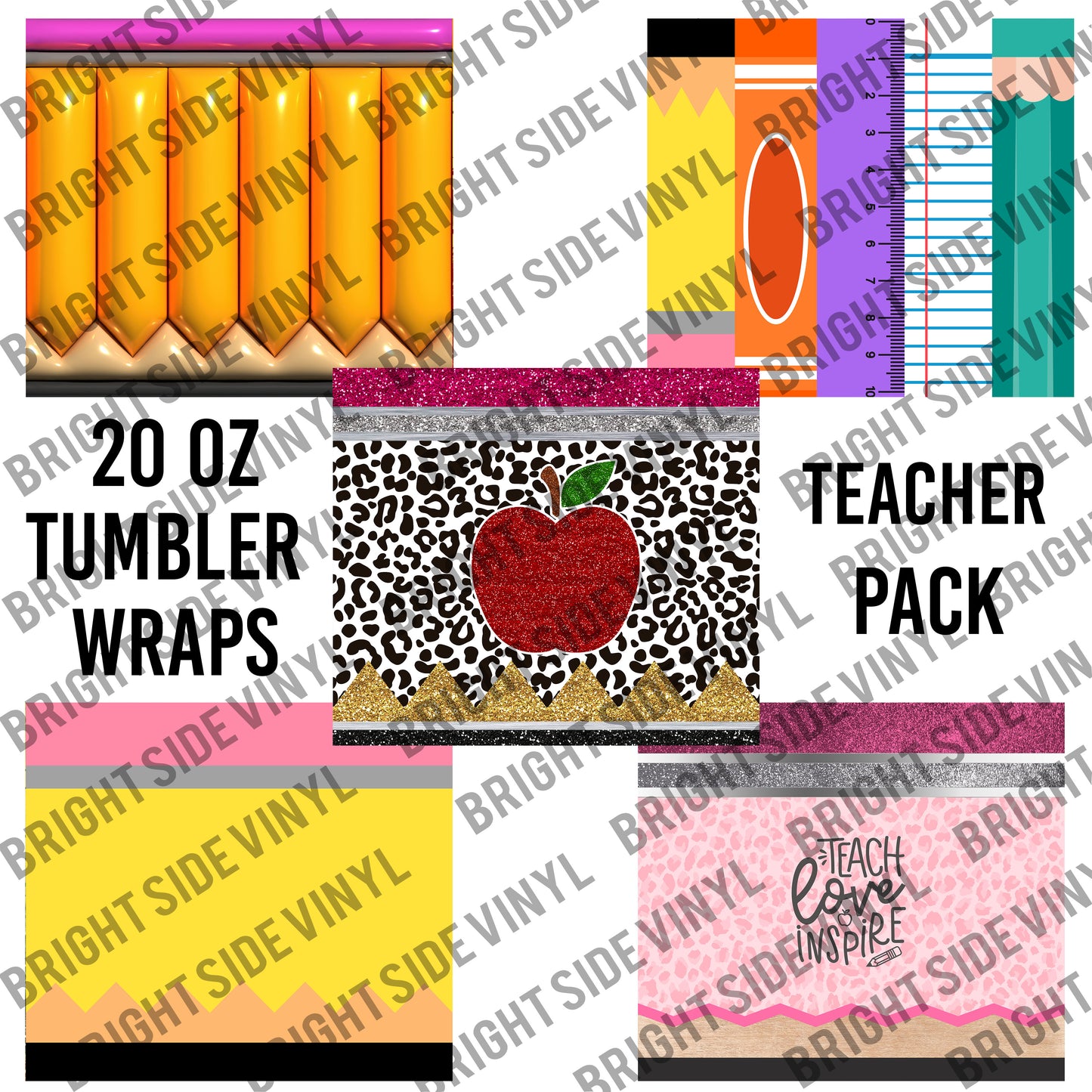 Teacher Tumbler Wrap Pack