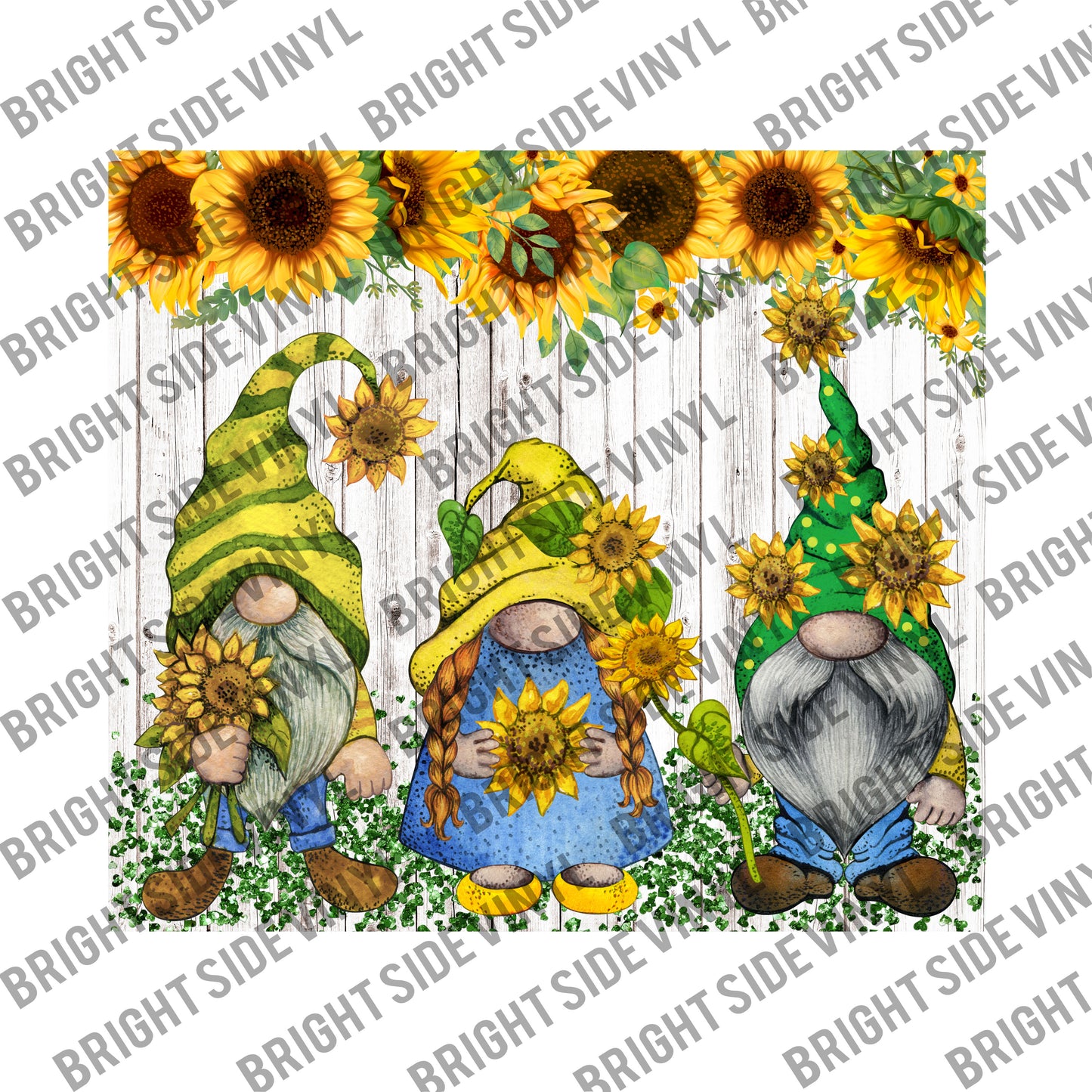 Sunflower Gnomes Tumbler Wrap