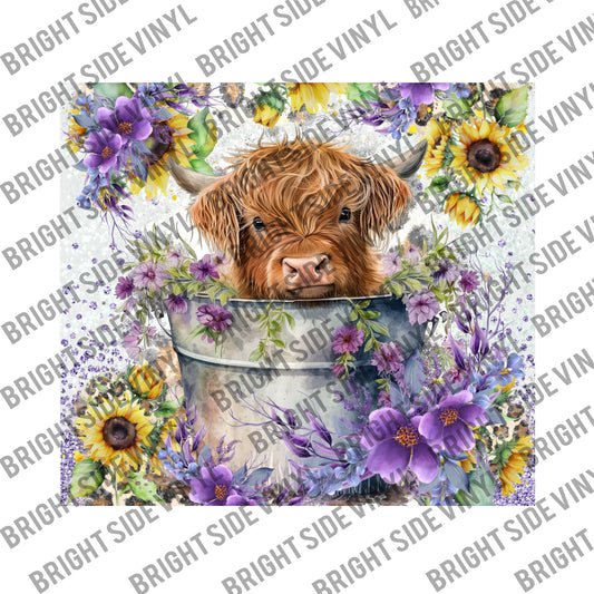 Baby Highland Cow Tumbler Wrap