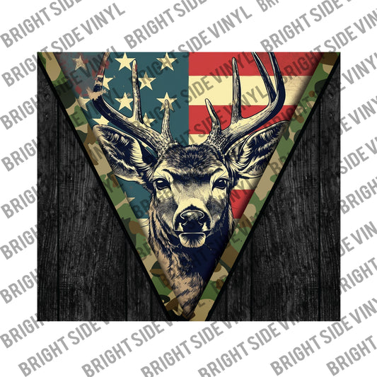 Deer Camo USA Tumbler Wrap