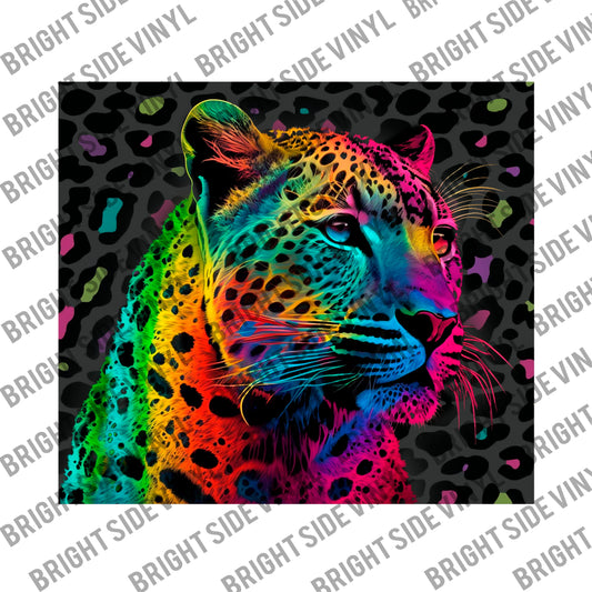 Neon Cheetah Tumbler Wrap