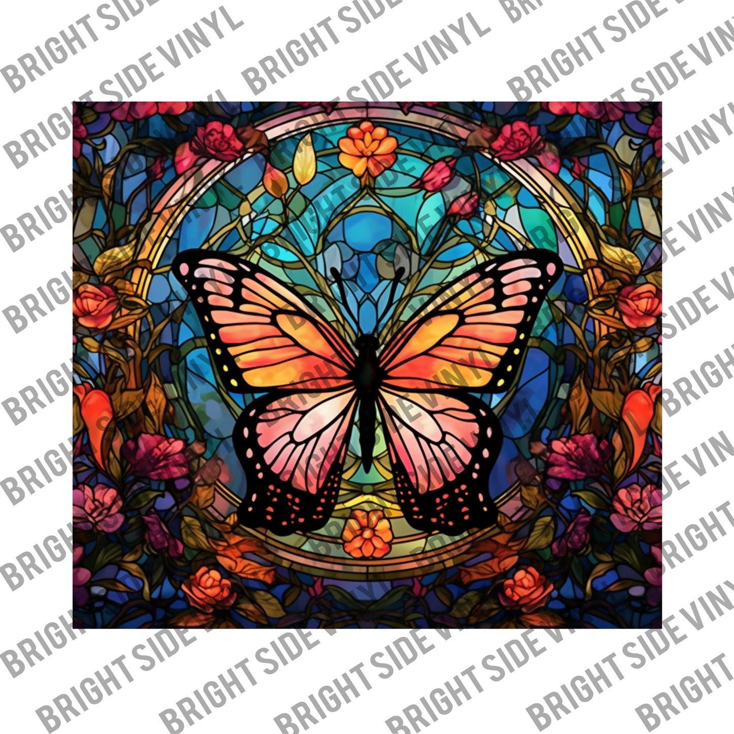 Stained Glass Butterfly #2 Tumbler Wrap