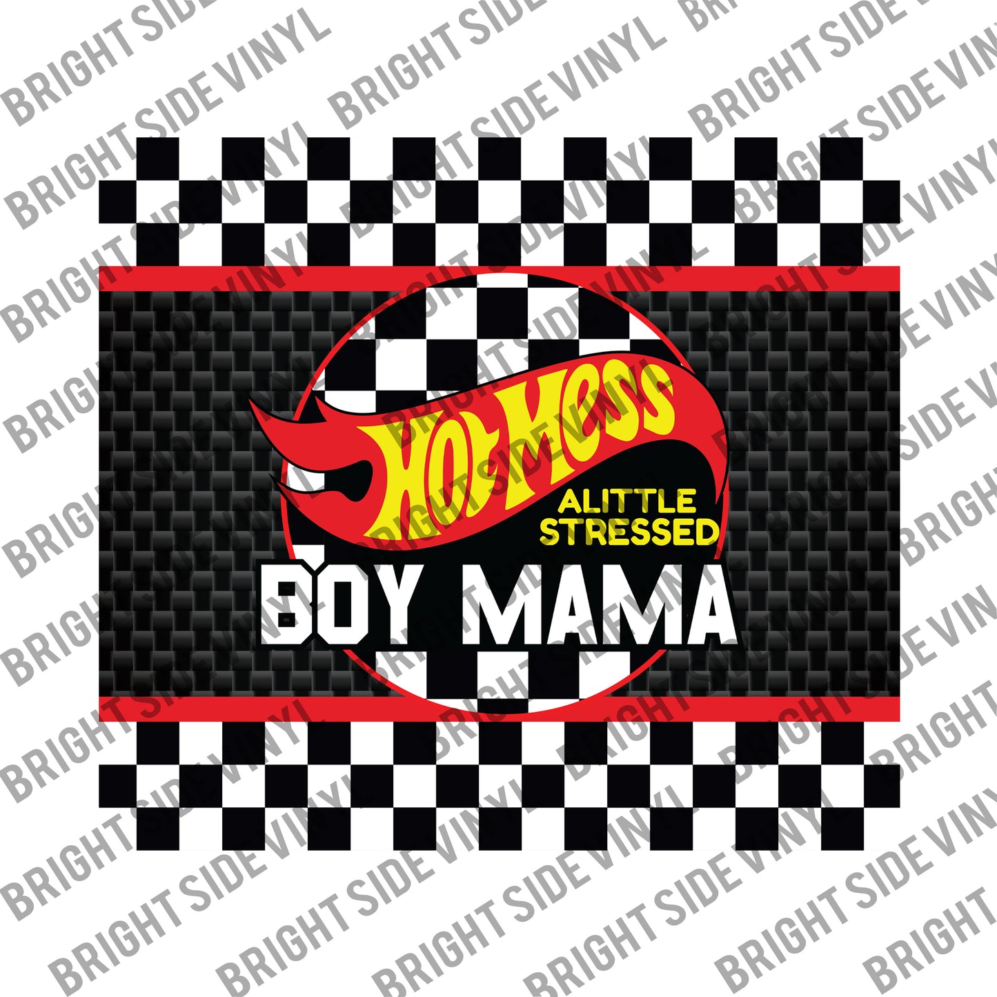 Hot Mess Boy Mama Tumbler Wrap