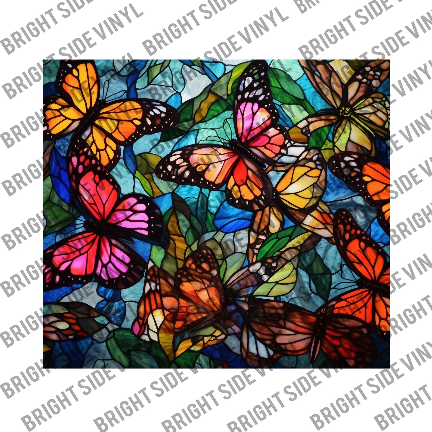Stained Glass Butterfly Tumbler Wrap