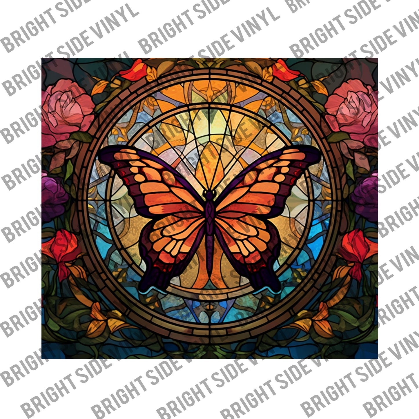 Stained Glass Butterfly #3 Tumbler Wrap