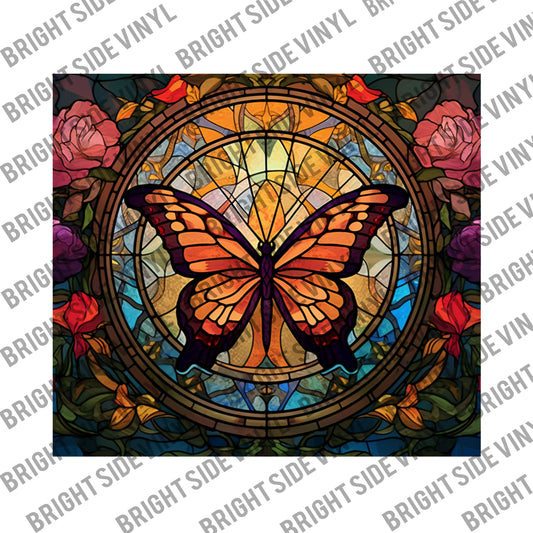 Stained Glass Butterfly #3 Tumbler Wrap