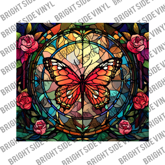 Stained Glass Butterfly #4 Tumbler Wrap