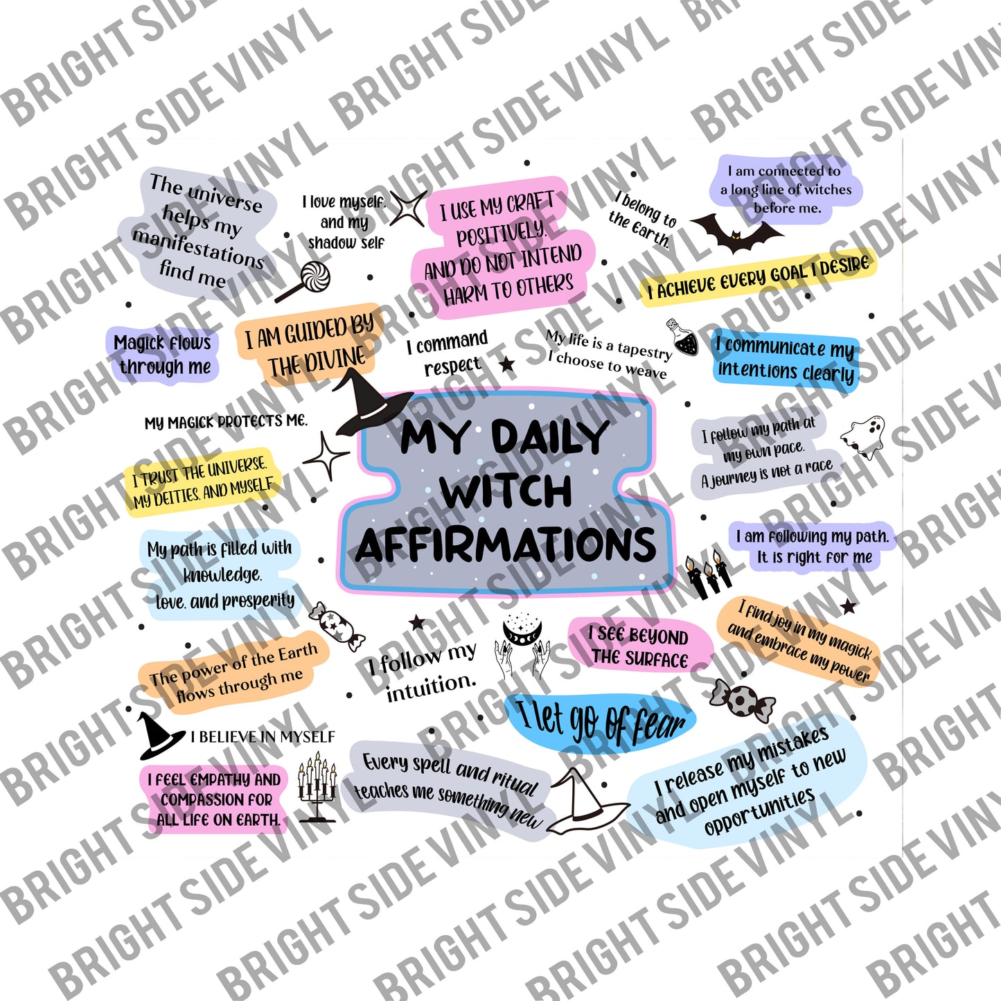 Daily Witch Affirmations Tumbler Wrap