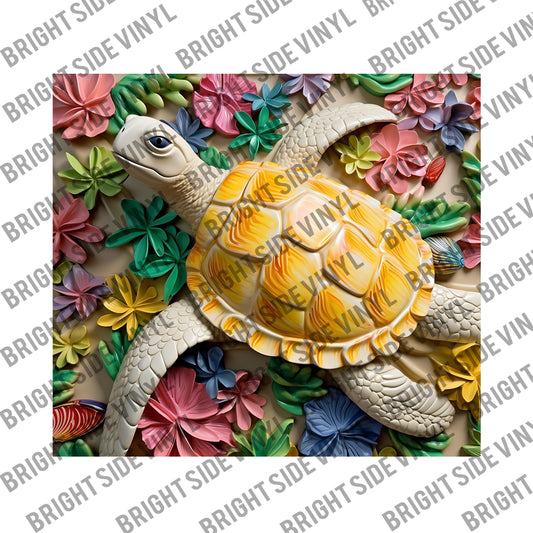 3D Sea Turtle #2 Tumbler Wrap