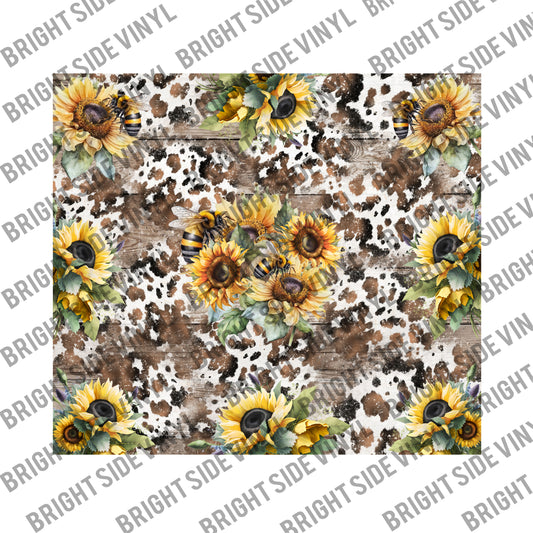 Brown Cow Sunflower Tumbler Wrap