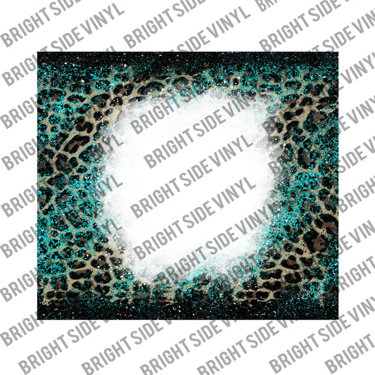 Teal Leopard Tumbler Wrap