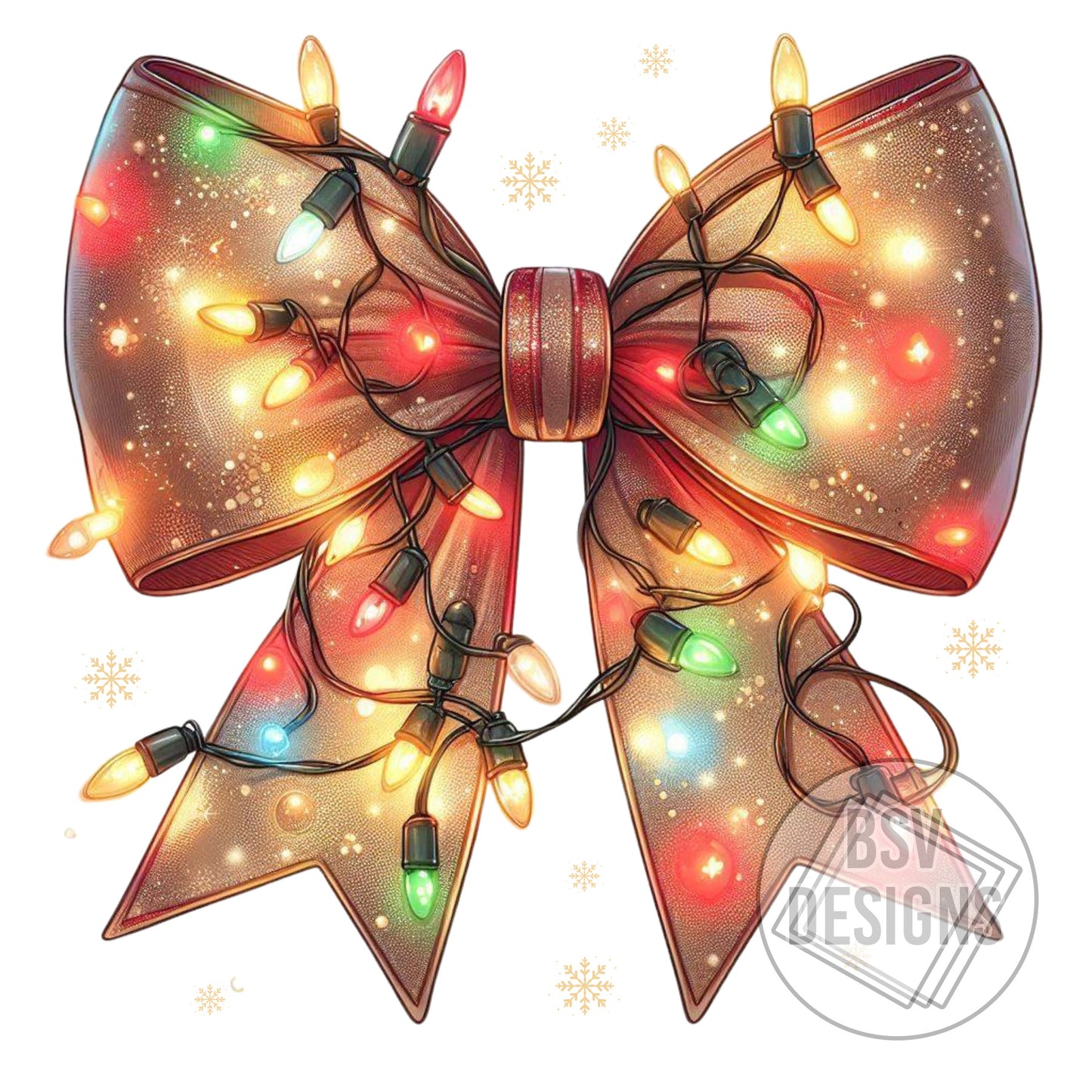 Xmas Lights Bow Coquette Live Sale