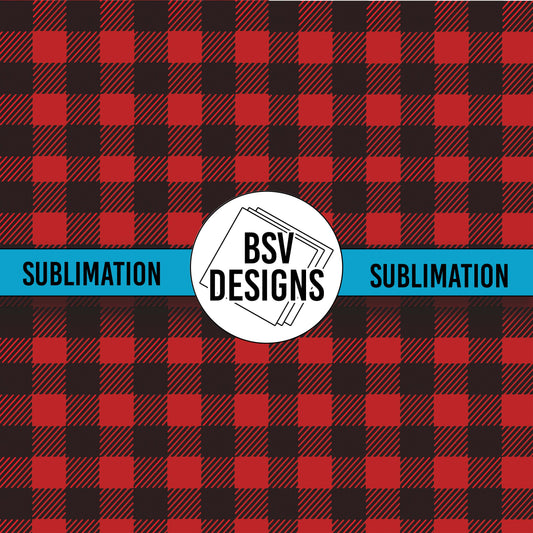 Red / Black Plaid Sublimation Sheet