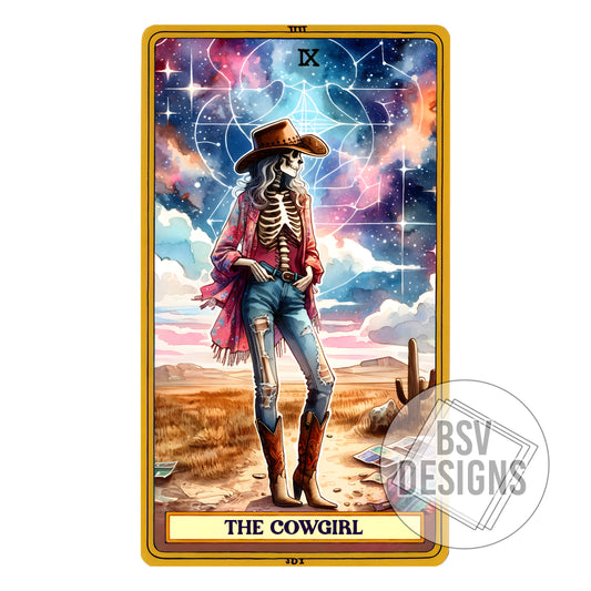 Tarot Card The Cowgirl (Sublimation Transfer)