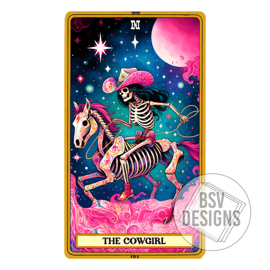 Tarot Card The Pink Cowgirl  (Sublimation Transfer)