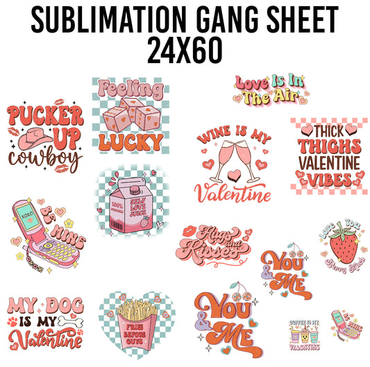 Valentine #2 Sublimation 24x60 Gang Sheet