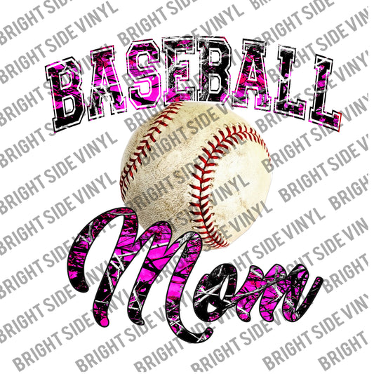 Pink Muddy Baseball Mom Digital Download