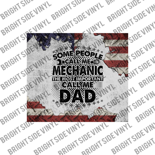 Call Me Dad Mechanic Tumbler Wrap