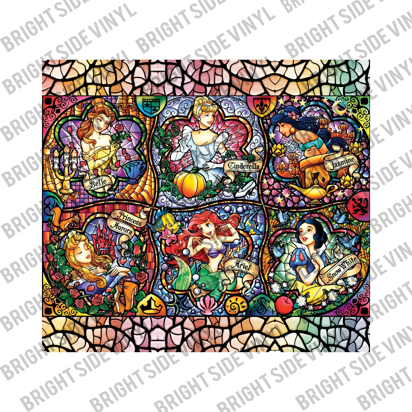 Stained Glass Princess TUMBLER WRAP