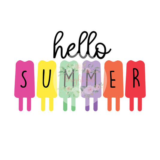 Hello Summer Popsicle SVG