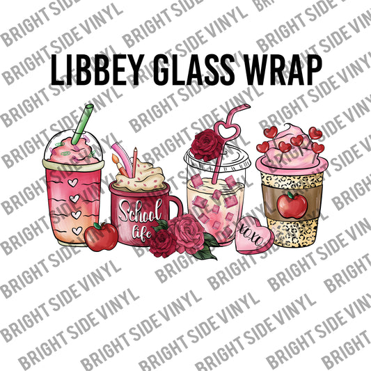 School Life Latte (Libbey Glass Wrap)