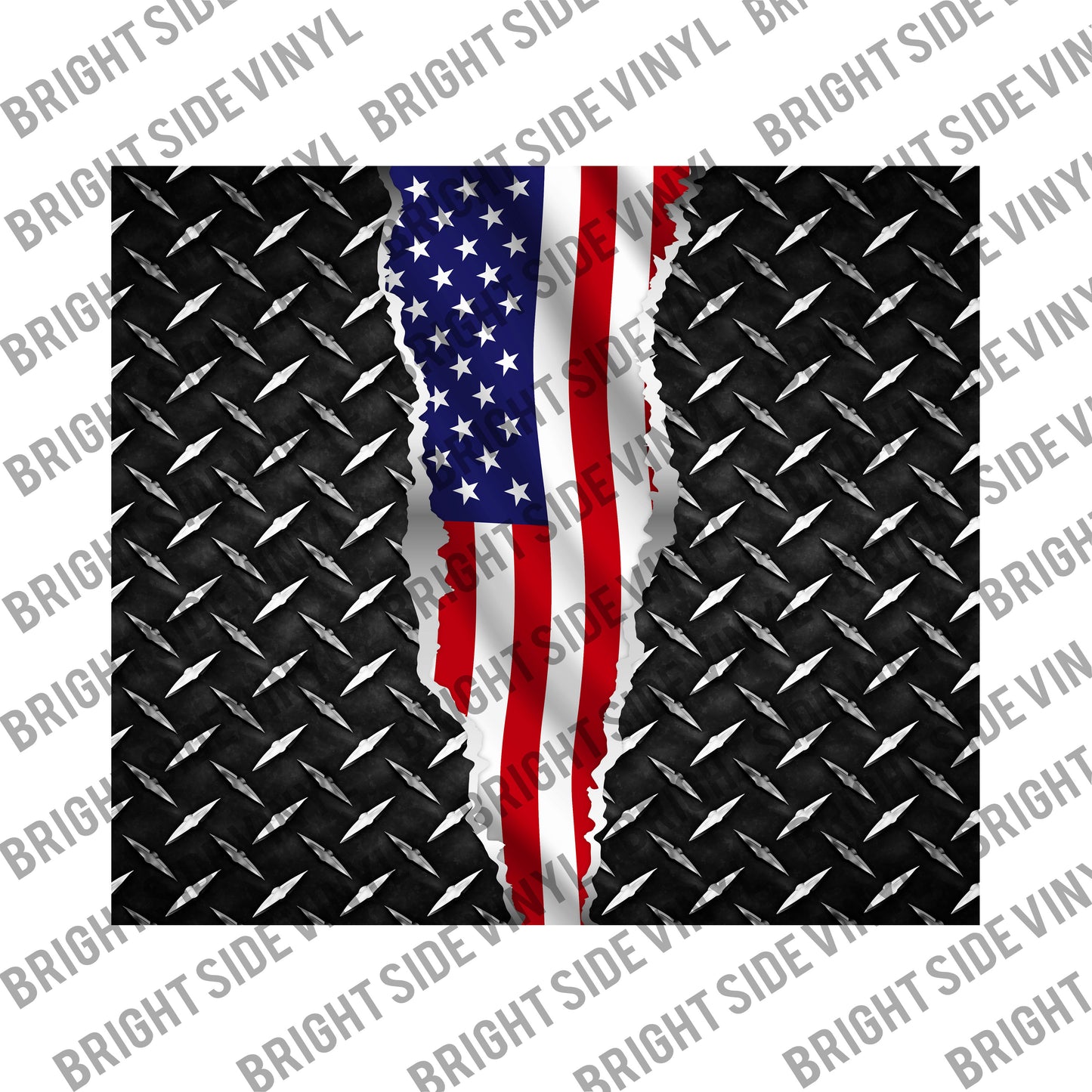 Diamond Plate USA Flag Tumbler Wrap