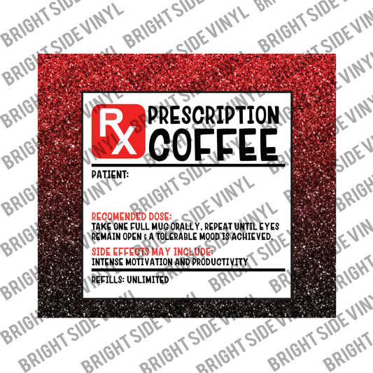 Prescription Coffee Tumbler Wrap