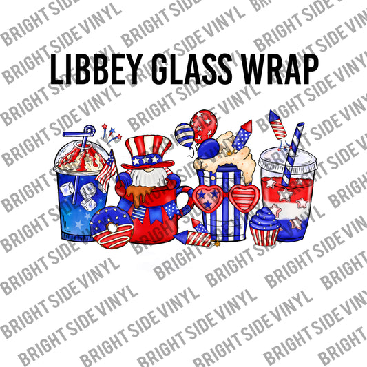 Patriotic Latte (Libbey Glass Wrap)