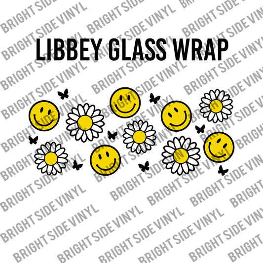 Smiley Daisy (Libbey Glass Wrap)