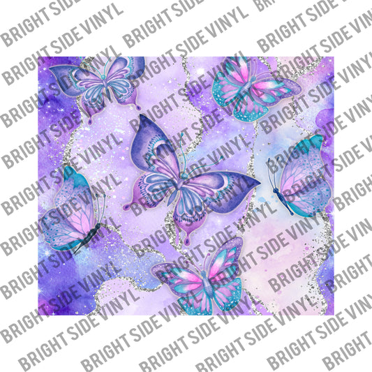 Purple Butterfly Tumbler Wrap