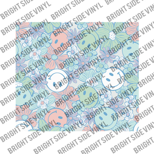 Pastel Smiley Tumbler Wrap