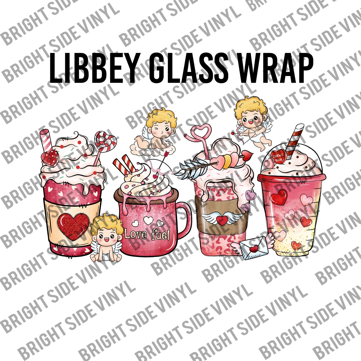 Cupid Latte (Libbey Glass Wrap)
