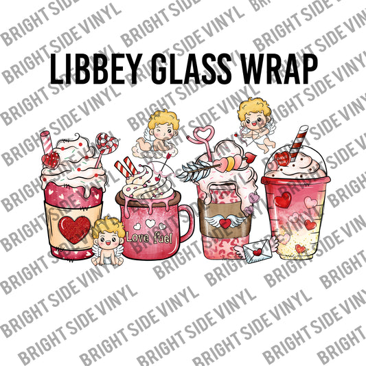 Cupid Latte (Libbey Glass Wrap)