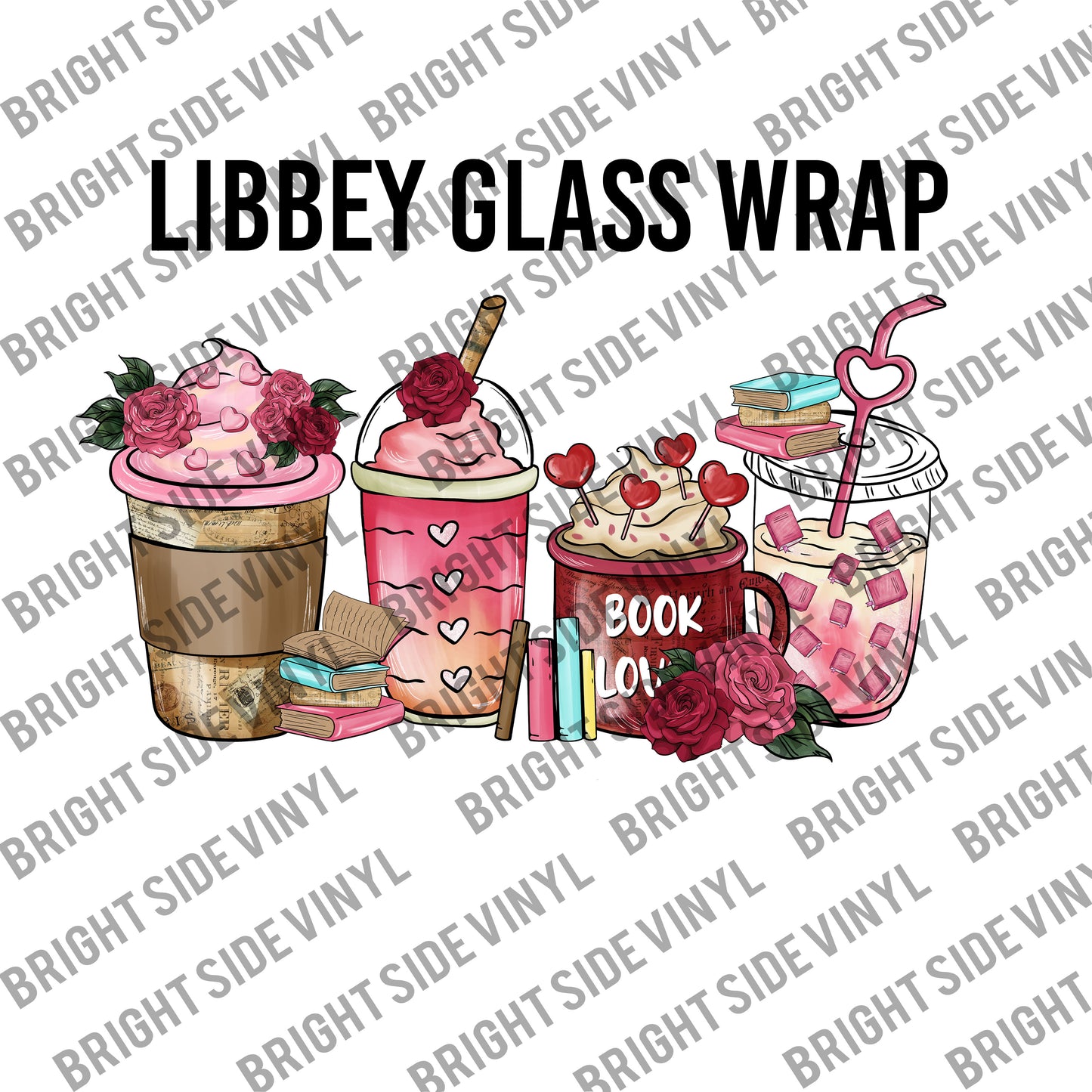 Book Love Latte (Libbey Glass Wrap)