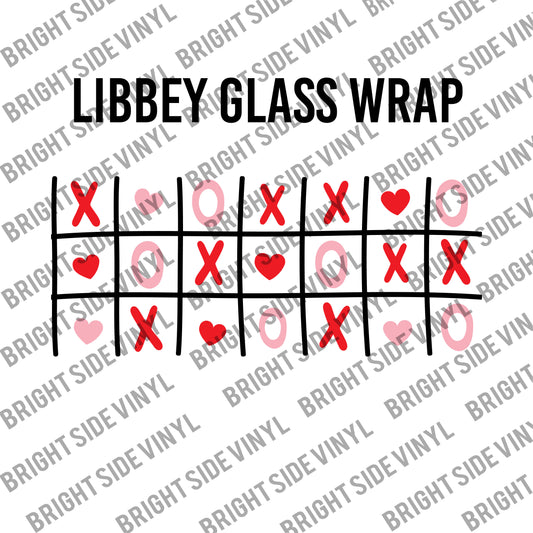 Tic-Tac-Toe Xoxo (Libbey Glass Wrap)