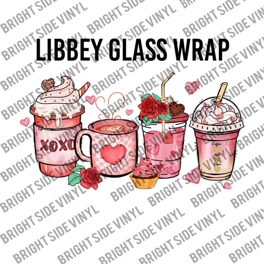 Xoxo Latte (Libbey Glass Wrap)