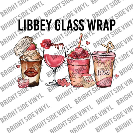 Strawberry Rose Latte (Libbey Glass Wrap)