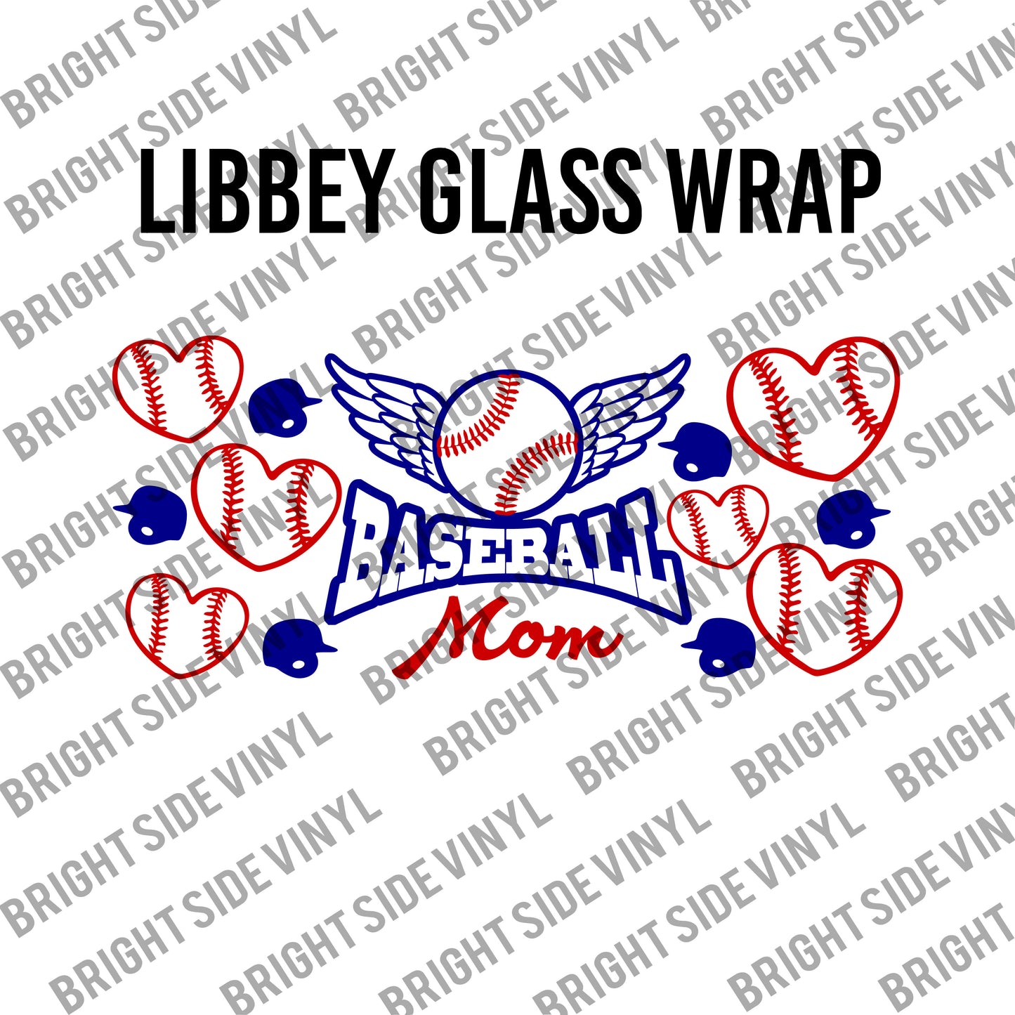 Baseball Mom (Libbey Glass Wrap)