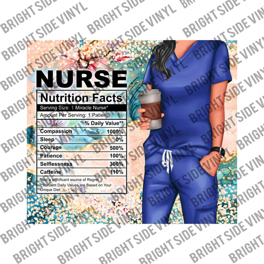 Nurse Nutrition Facts Tumbler Wrap