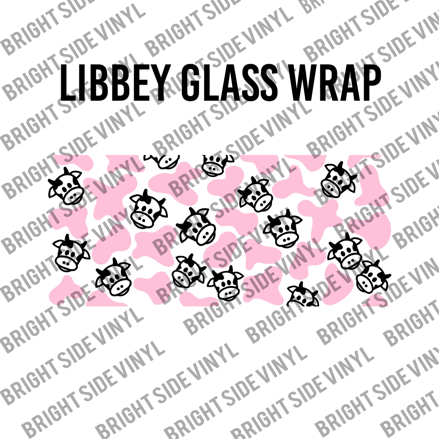 Pink Cow Spots (Libbey Glass Wrap)