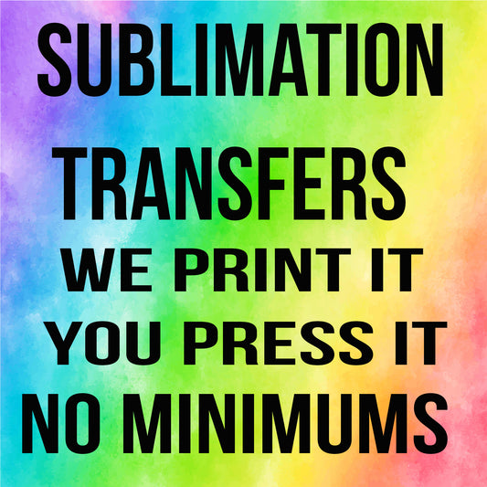 SUBLIMATION TRANSFER Ready to press. Printed For You To Press [90s