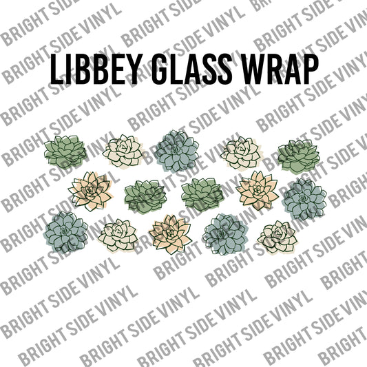 Succulents (Libbey Glass Wrap)